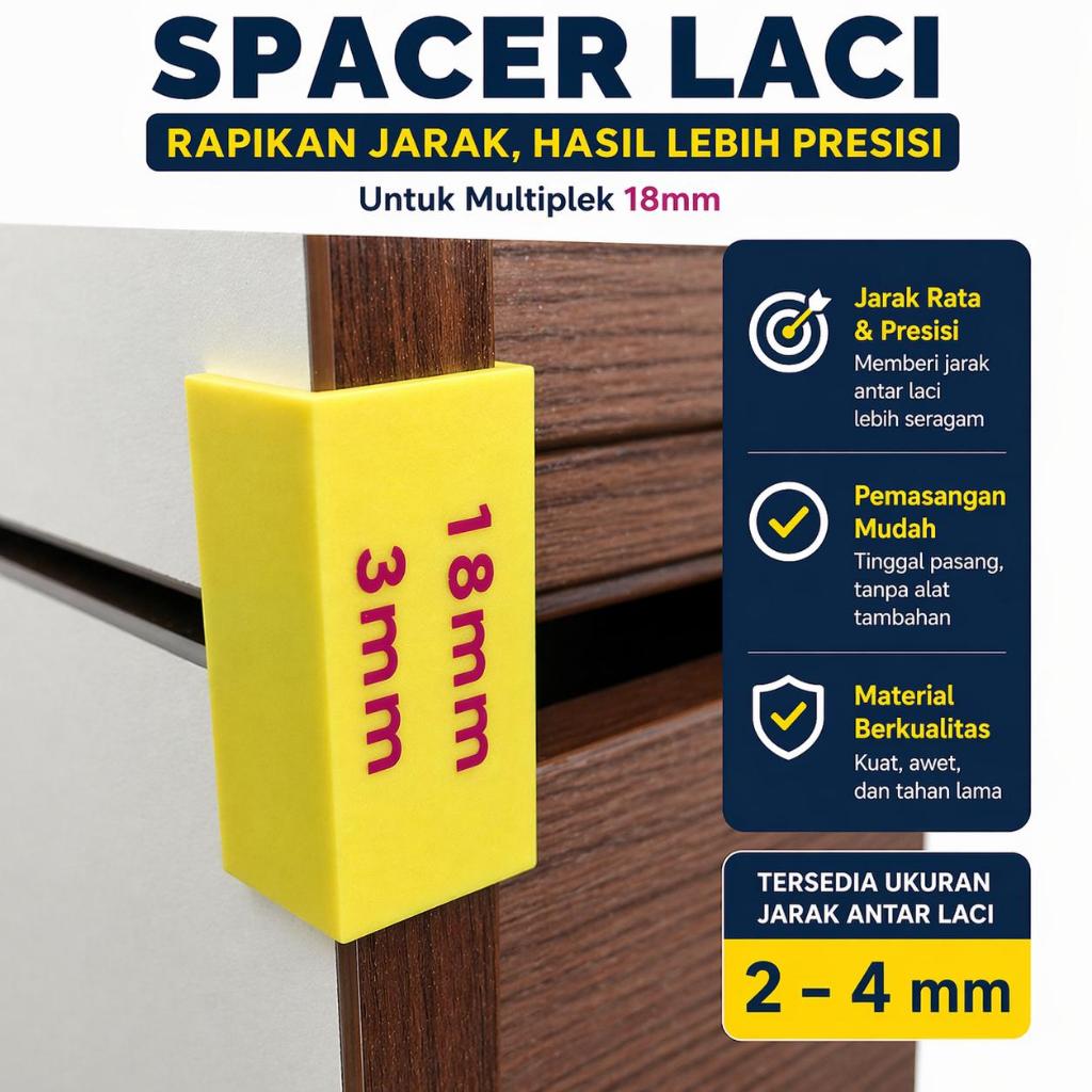 Spacer Laci Adjustable (U-Scribe) 2-4mm Presisi | Untuk Multiplek ukuran 15mm sd 23mm | Tool Bantu R