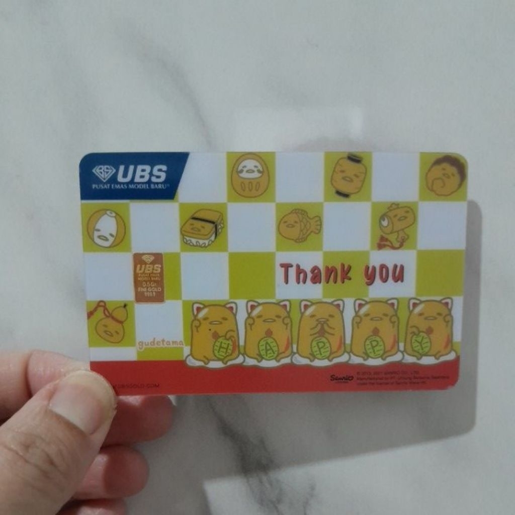 UBS GOLD 0.5 gram Gudetama