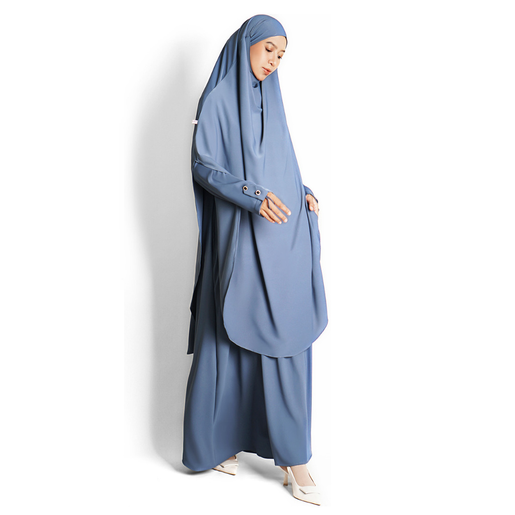 KIVITZ | AISHA ABAYA SET - with FK Large Grande Jumbo Baju Gamis Dress Muslimah Umroh Haji SET Syar'