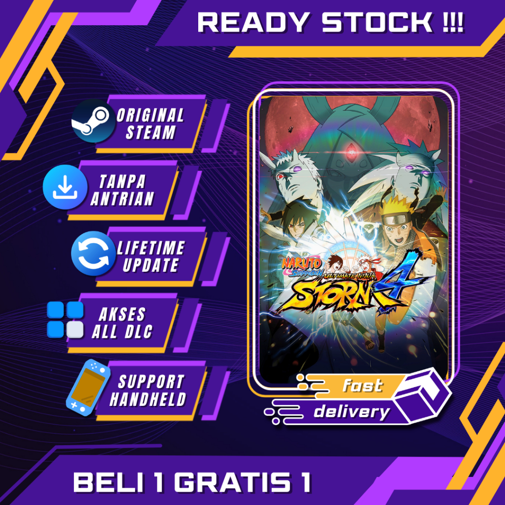 [BONUS 1 GAME] NARUTO SHIPPUDEN: Ultimate Ninja STORM 4 PC Steam Original Full DLC Main di Akun Prib
