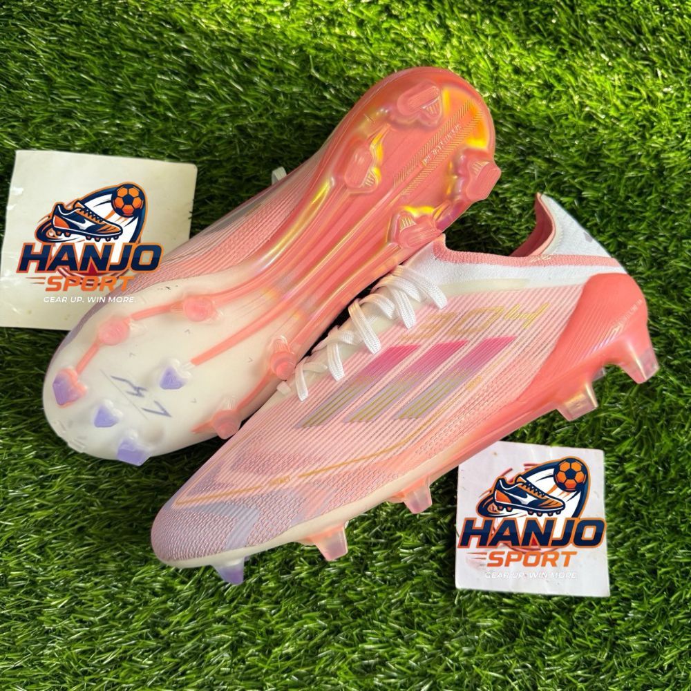[ HANJO SPORT ] SEPATU BOLA AD F50 SEPATU BOLA ANAK DEWASA ELITS WHITE PINK