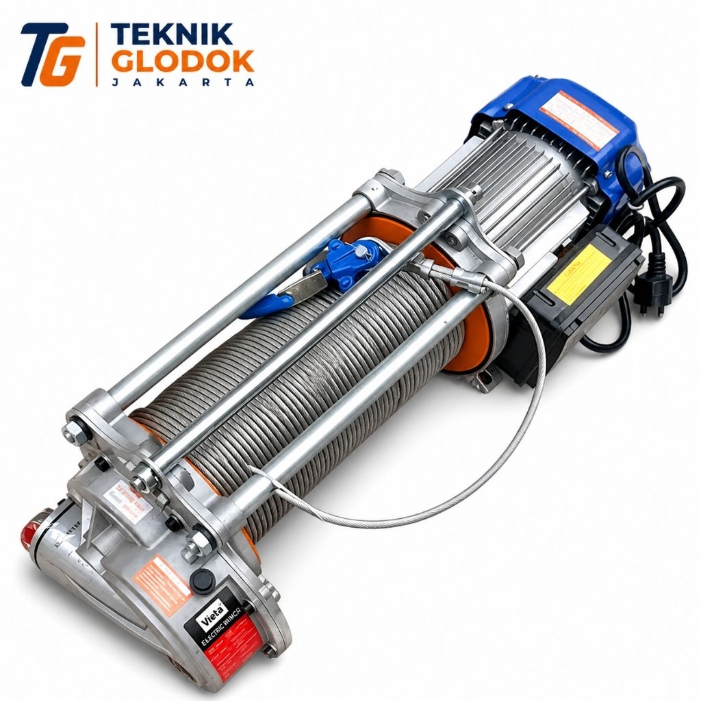 Electric Winch Hoist 1500 Kg x 100 Meter / Katrol Elektrik 1.5 Ton