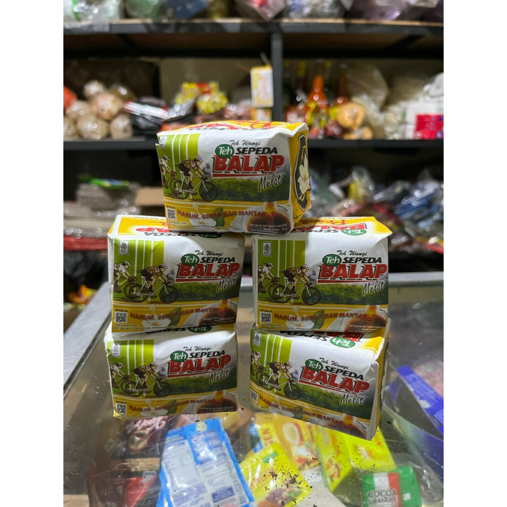 10 Pcs Teh Balap Sepeda Melati 35gr,setiap pembelian 1 slof bonus gelas cantik