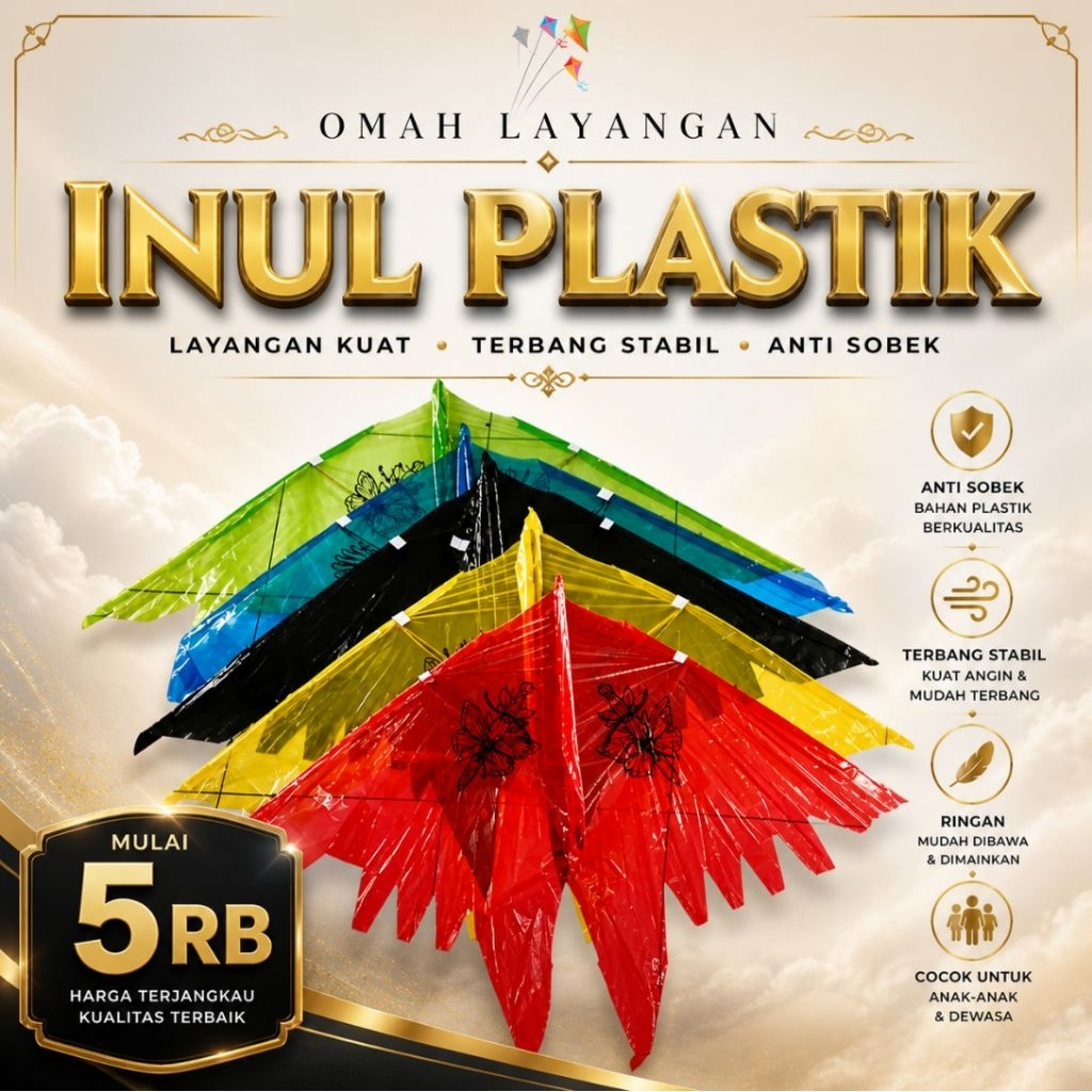 layangan kelelawar / inul plastik