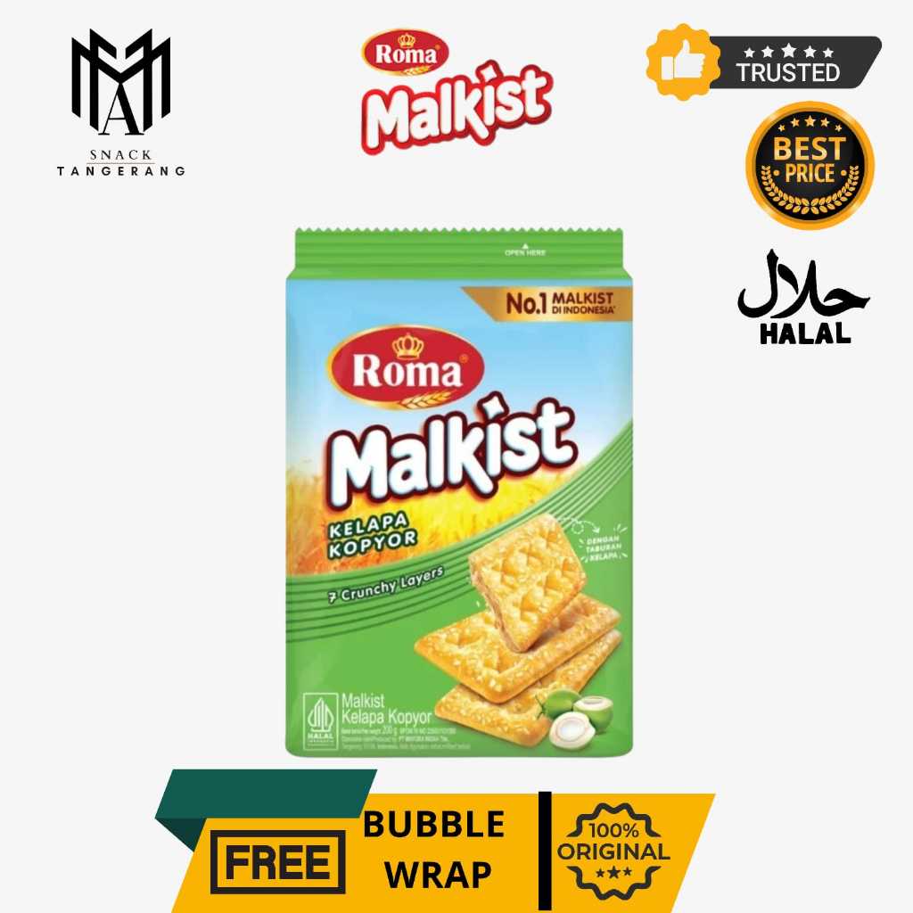 Roma Biskuit Malkist Kelapa Kopyor 224 Gr