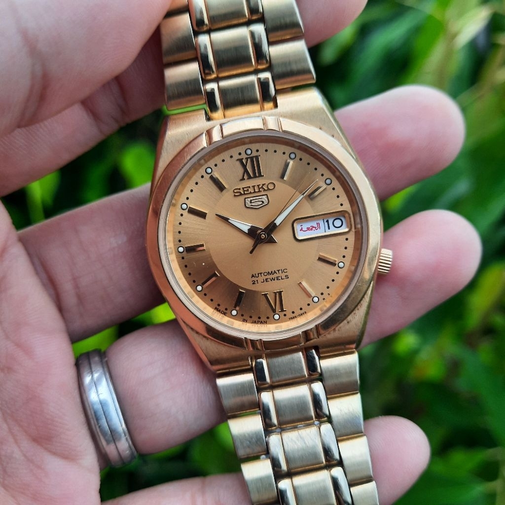 JDM  Seiko 5 Automatic SNK058J1 Elegan Gold Dial SNK058 7S26-01H0