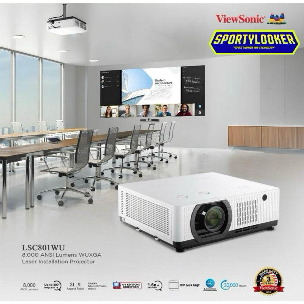 Projector ViewSonic LSC801WU | WUXGA | 8000 Lumens | Laser | Suksesor Pengganti LS921WU