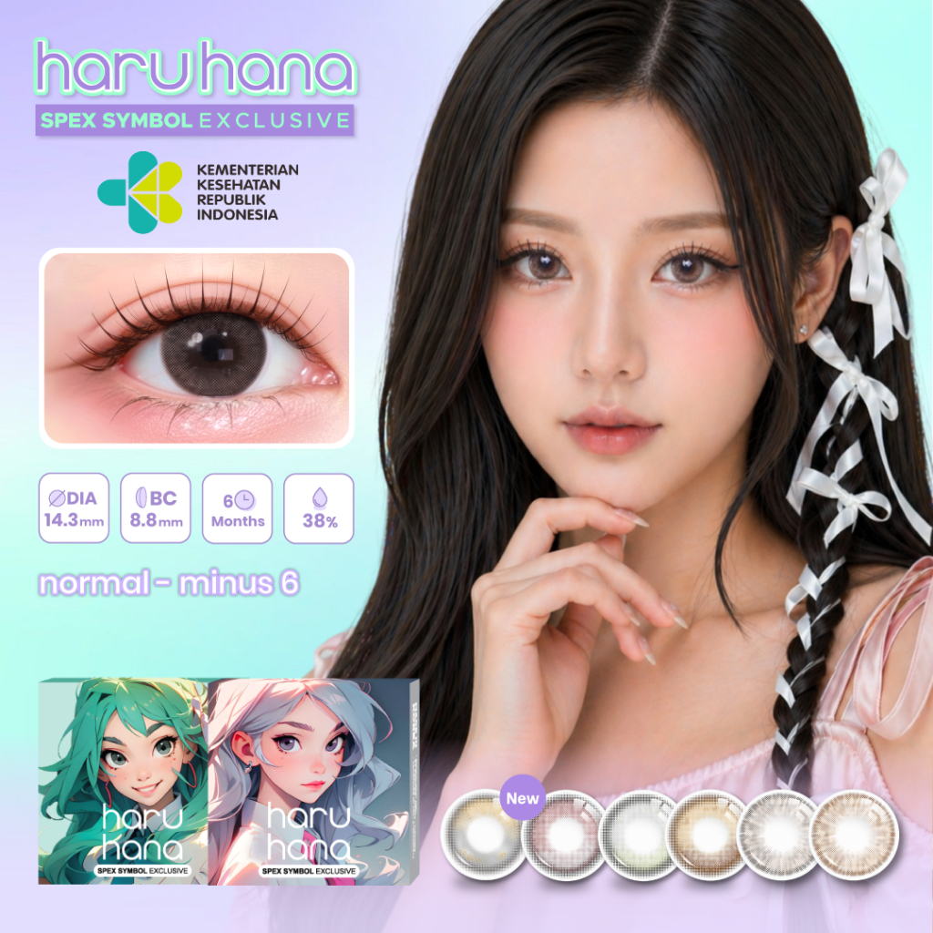 Softlens Spex Symbol HARUHANA - Softlens Sailormoon - Softlens Lisa - Lensa Kontak 14.3mm