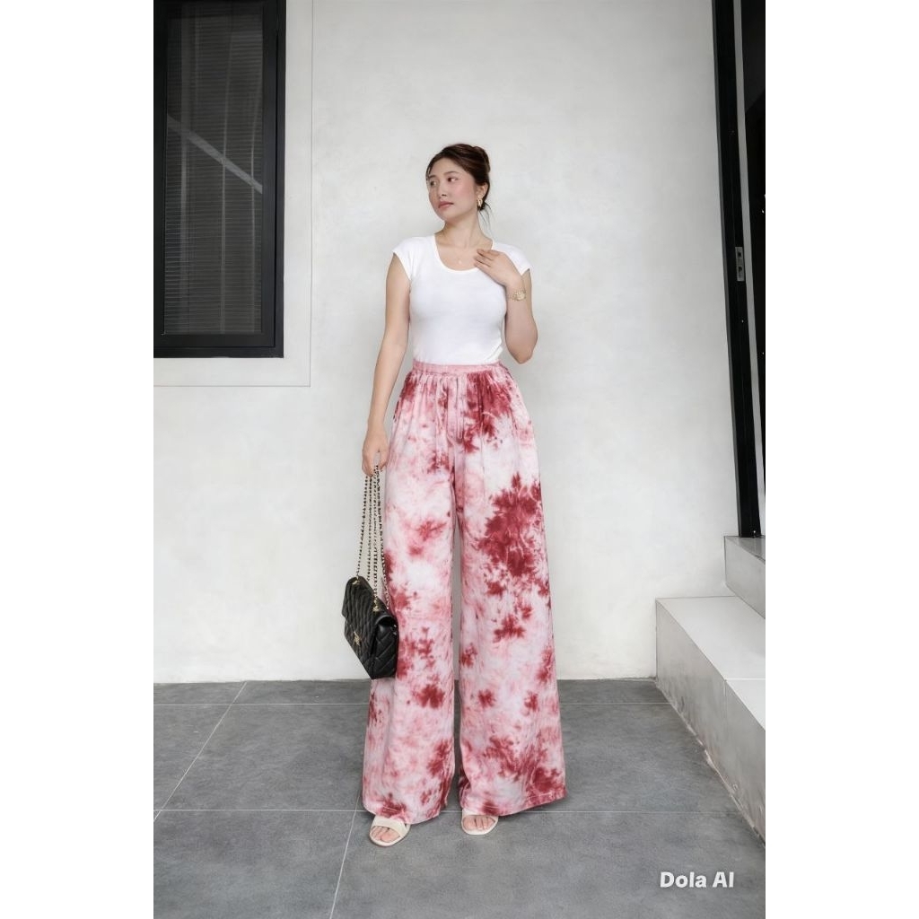 Celana Kulot Tie Dye Rayon Adem Grosir Pekalongan Kulot Tie Dye Harga Termurah Celana Panjang Bahan 