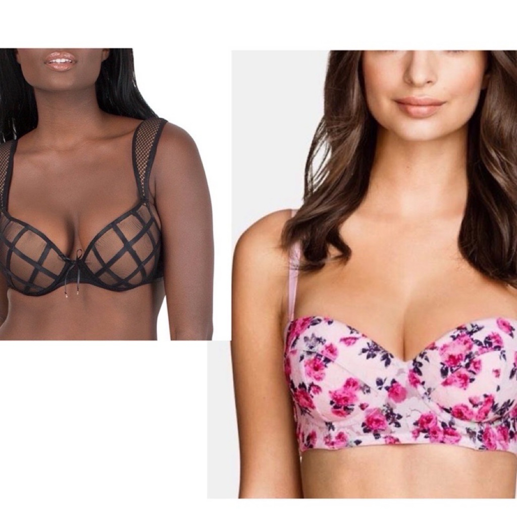 PRELOVED Push Up Bra Level 2 Black and Lily Pink (ADA 2 MODEL)