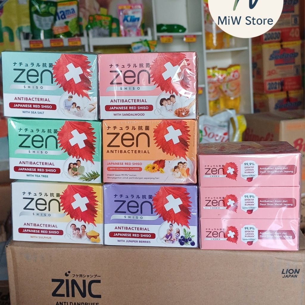 SABUN ZEN ANTIBACTERIAL 70 gr | Sabun zen 70r Sabun Mandi Batang Zen Antibakteri Isi 4 dengan Aroma 