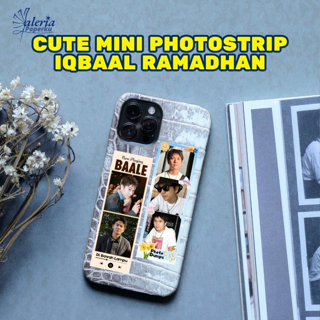 Cute Mini Photostrip Iqbaal Ramadhan | Aksesoris Casing HP Fans Kekinian
