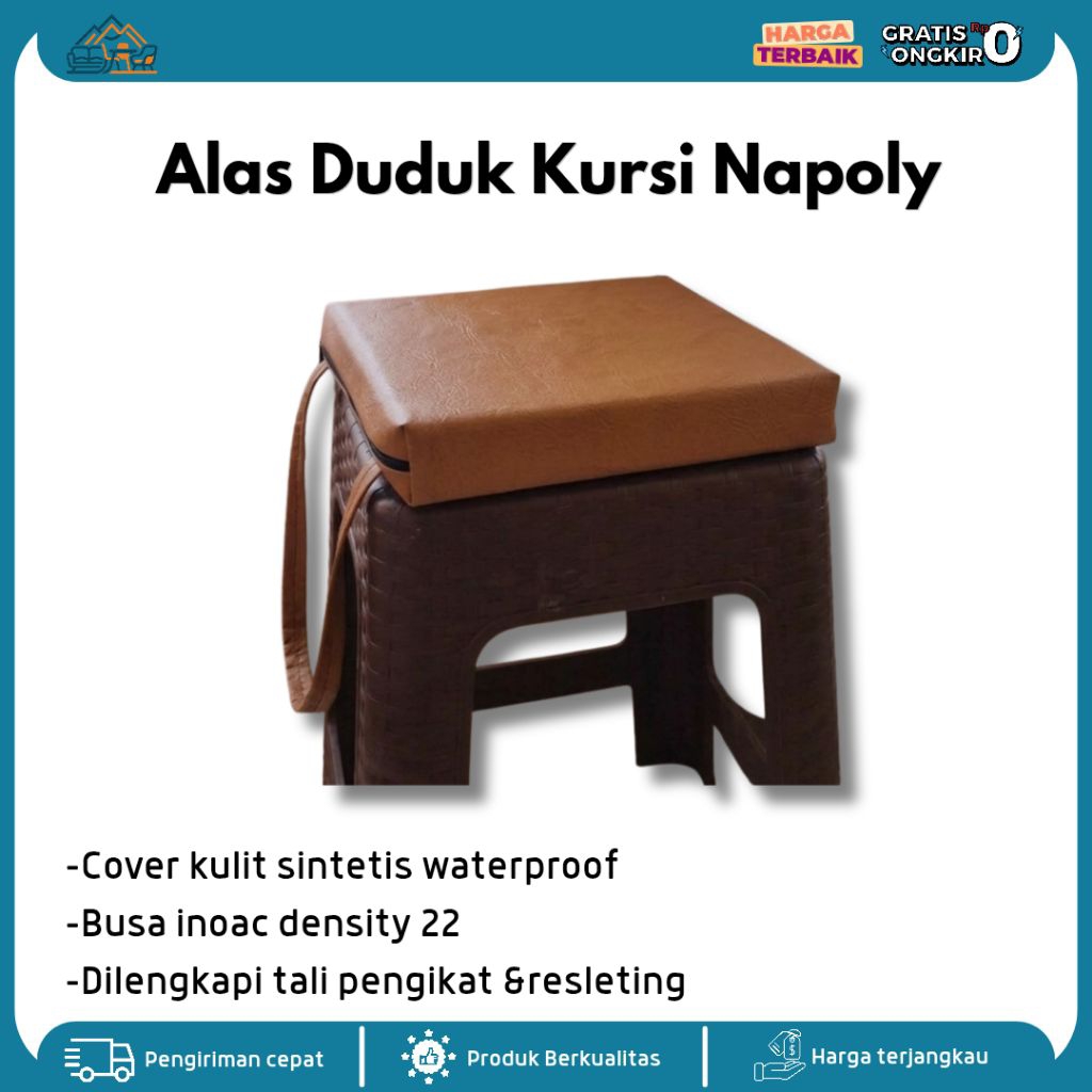 PROMO Alas Duduk Empuk untuk Kursi Bakso/ Cover Alas Duduk Kursi Plastik Napoly