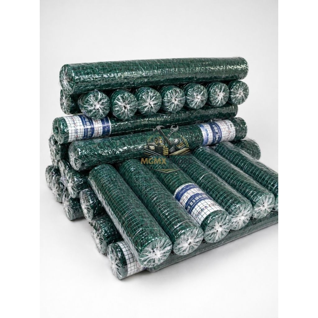 Kawat Loket PVC Hijau 1/2 Inch Roll | Ram Kawat Kandang Ayam Burung Anti Karat