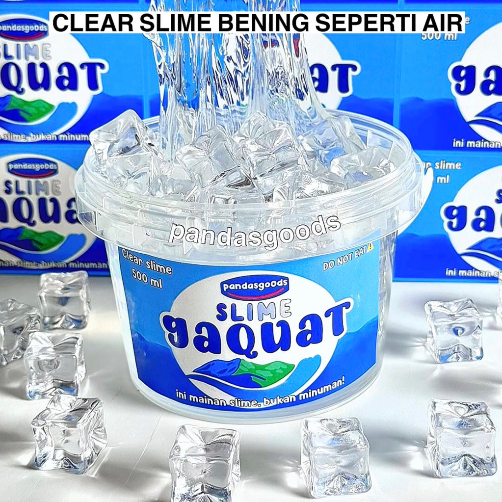 Gaquat Clear Slime Air Super Bening Free Es Batu Jumbo Pandasgoods