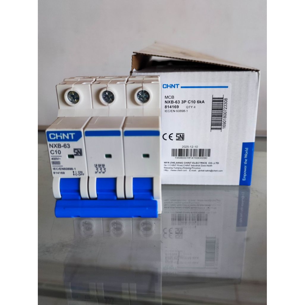 MCB CHINT NXB-63 3P C10 6kA