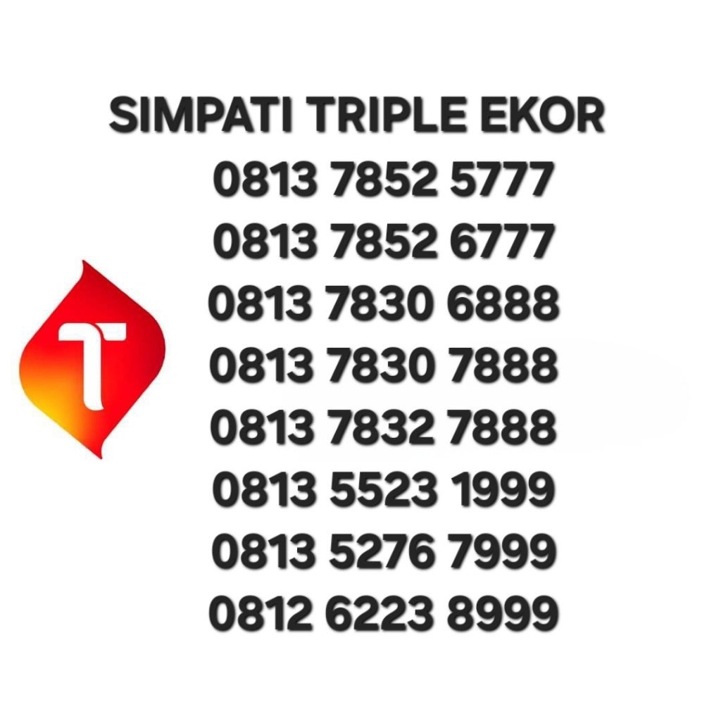 NOMOR CANTIK TELKOMSEL SIMPATI TRIPLE 777 888 999 EKOR RAPIH