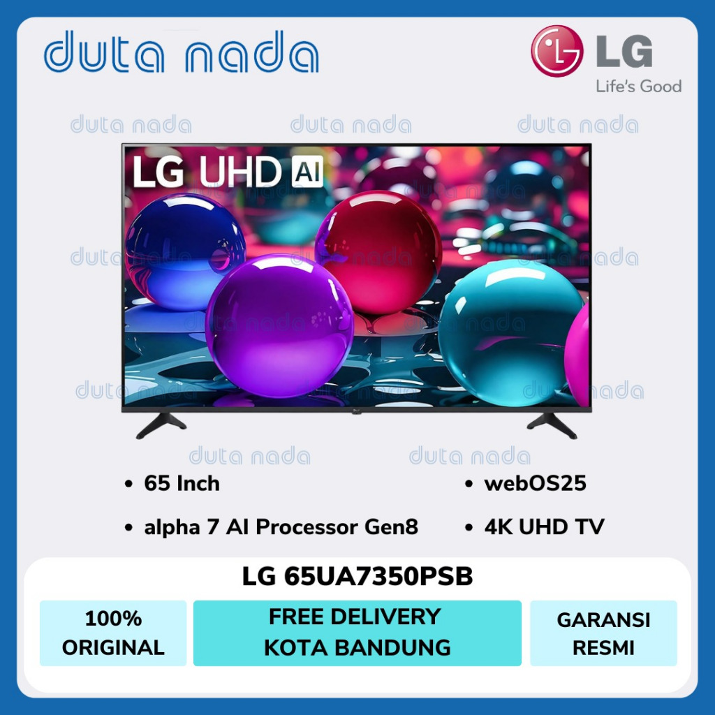 LG UHD TV Smart TV 65 inci LG UHD AI 4K 2025 65UA7350PSB / 65UA7350PSB