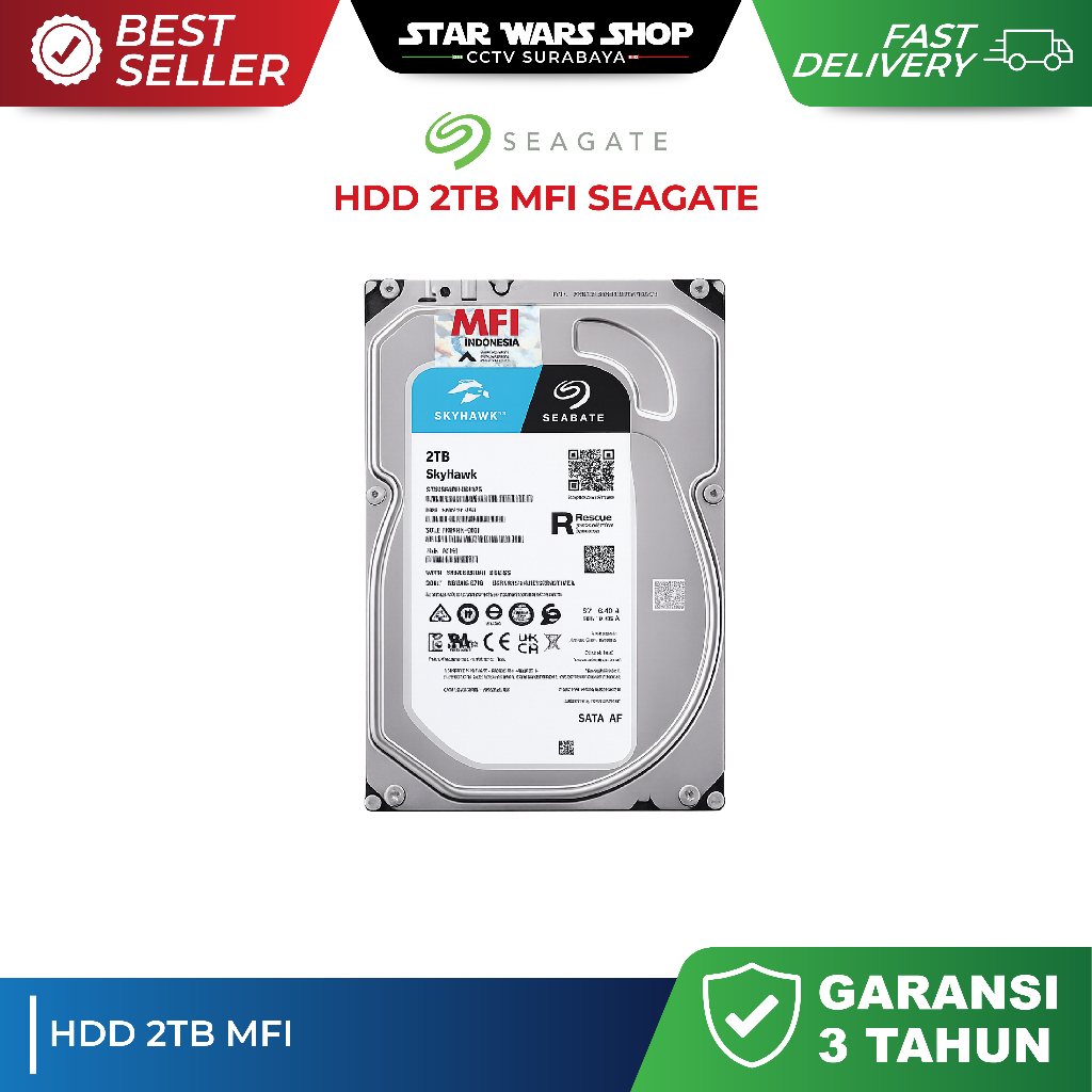 HDD Internal 2TB Seagate Skyhawk MFI Hdd CCTV