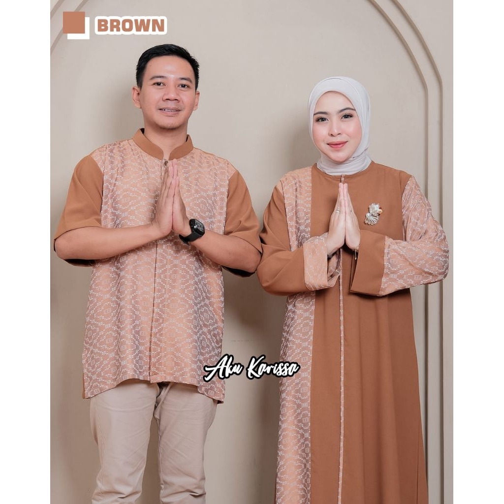 NEW  COUPLE RISSA SERIES DAPAT SATU SET BAHAN MOTIF KATUN JAGUAR MOTIF TIMBUL MIX SABRINA ORI AKU KA