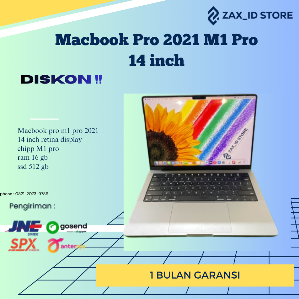 Macbook Pro 2021 M1 Pro 14 inch macbook pro m1 pro RAM 32 gb ssd 1tb