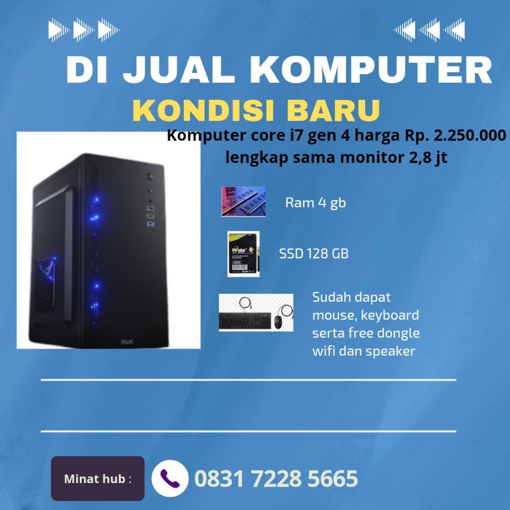 komputer rakitan core i7 gen 4