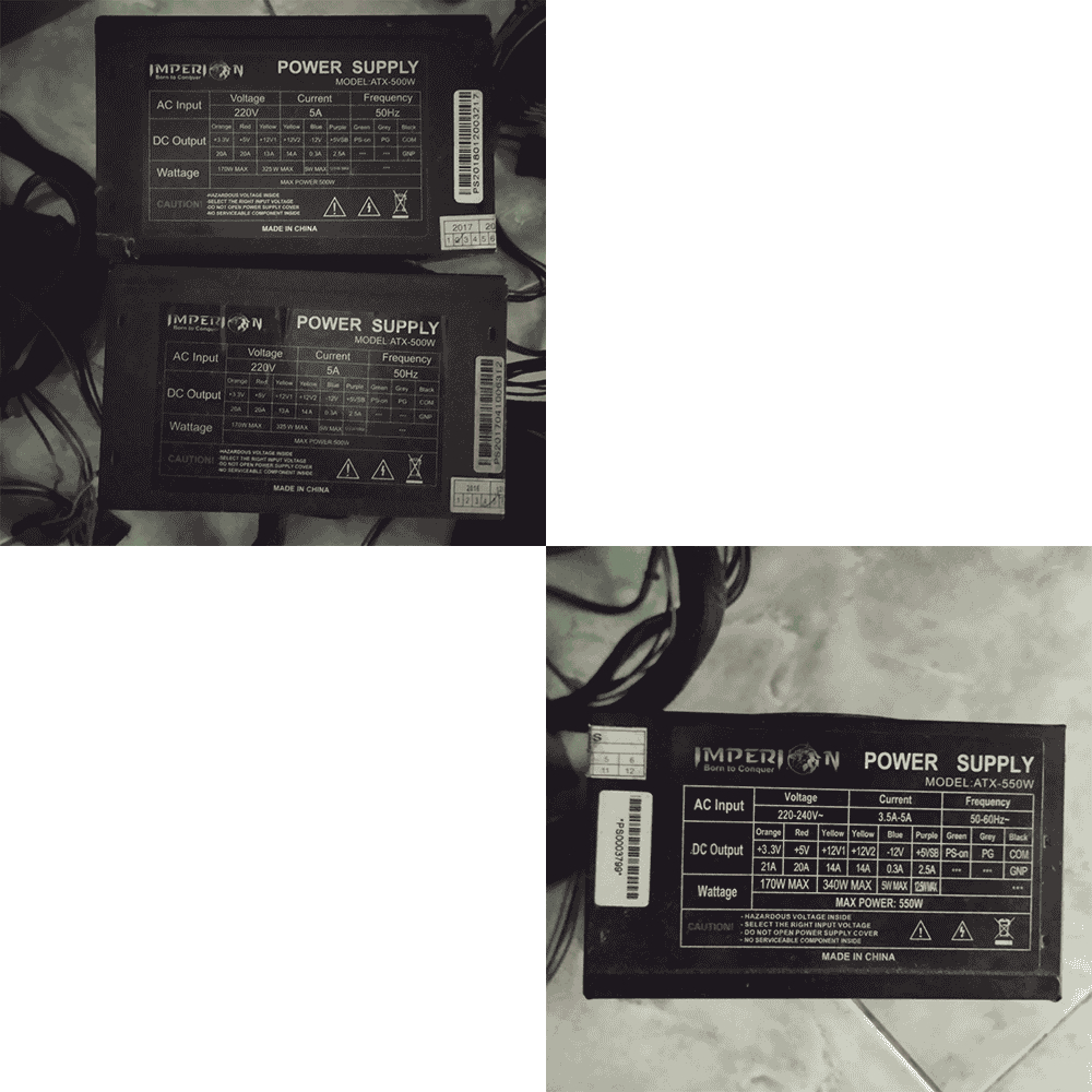 PSU power supply komputer pc second 1 set (tidak dites)