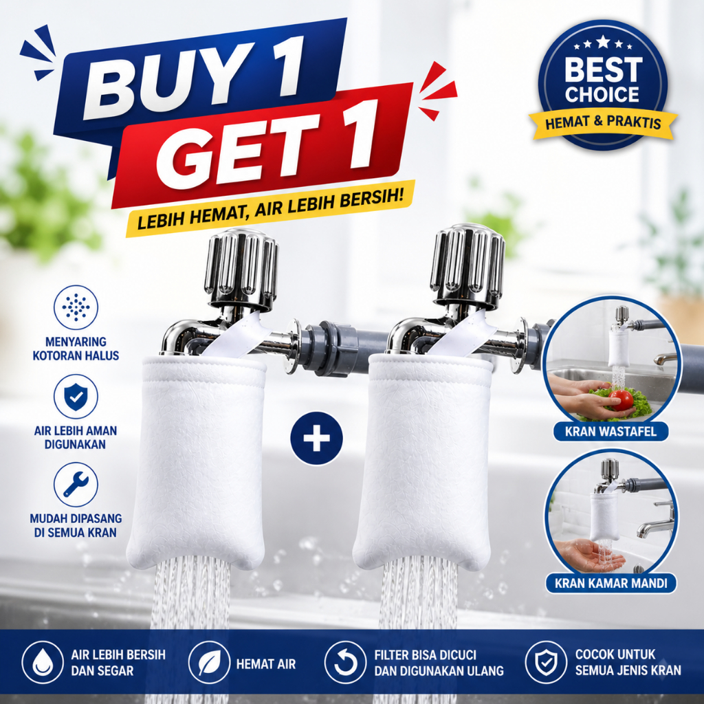 [BUY 1 GET 1] Filter Bag Kain Filter Air Keran Sumur Catton Polyster Filter Air Kran 5 Micron Saring