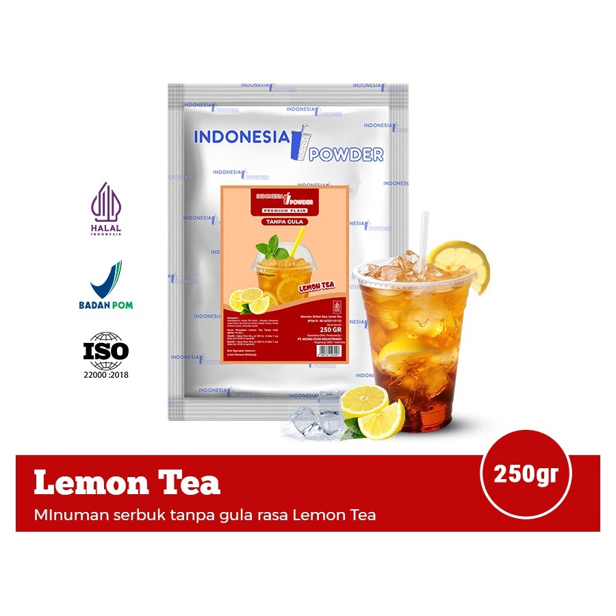 OMURA Plain Bubuk Minuman Tanpa Gula Rasa Lemon Tea 250 Gram | IPP Premium Plain No Sugar
