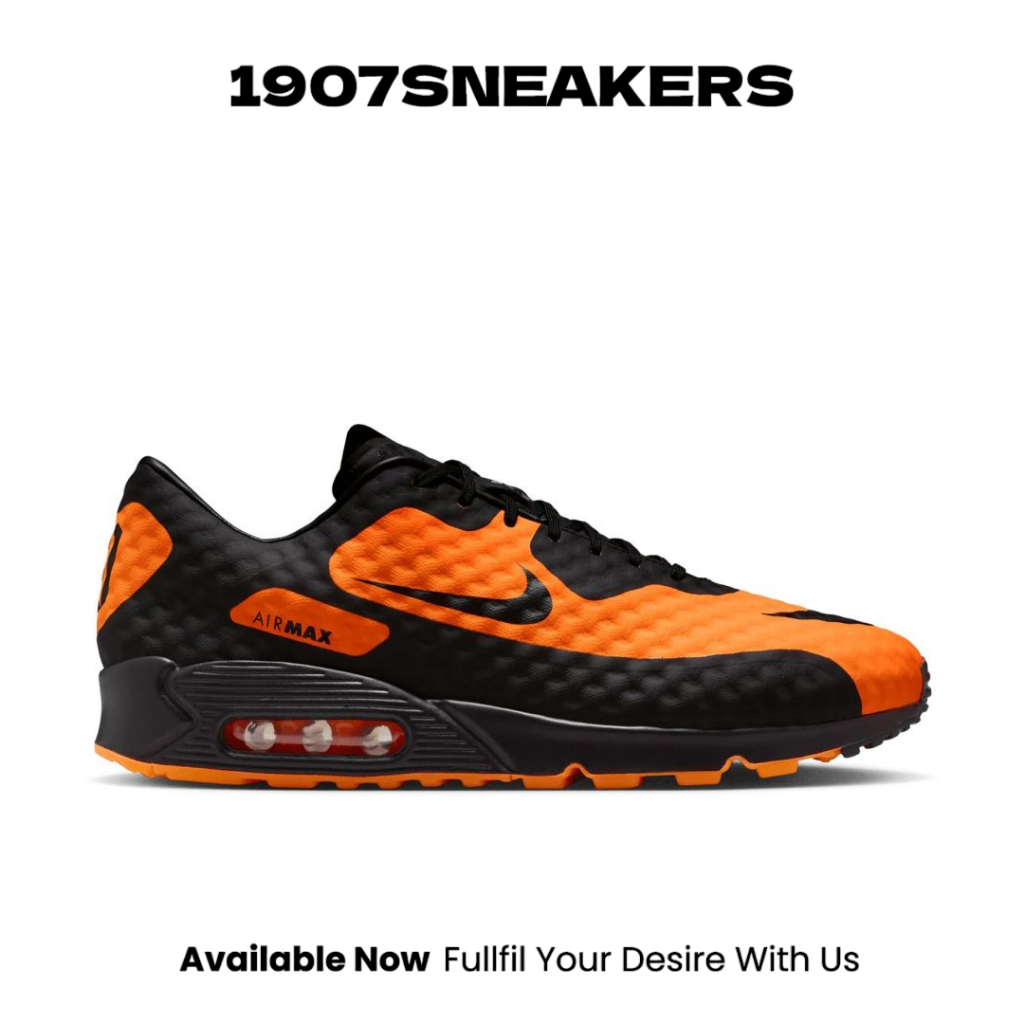 Sepatu Sneakers Pria Nike Air Max 90 - Bright Citrus/Black-Toral Orange NIKIR1978844