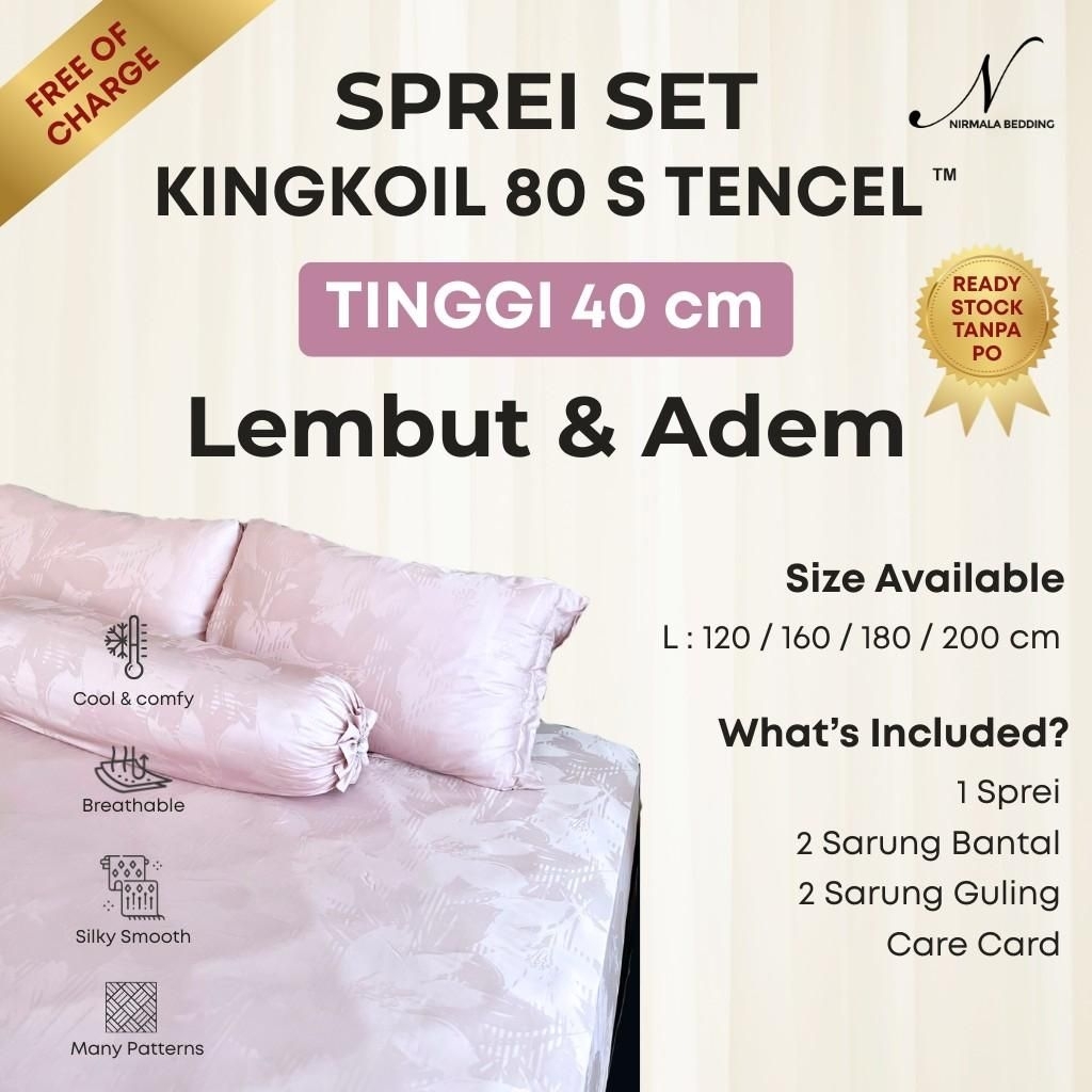 NIRMALA BEDDING: Sprei Set Tencel Sutra Premium | Tencel Diamond 80S