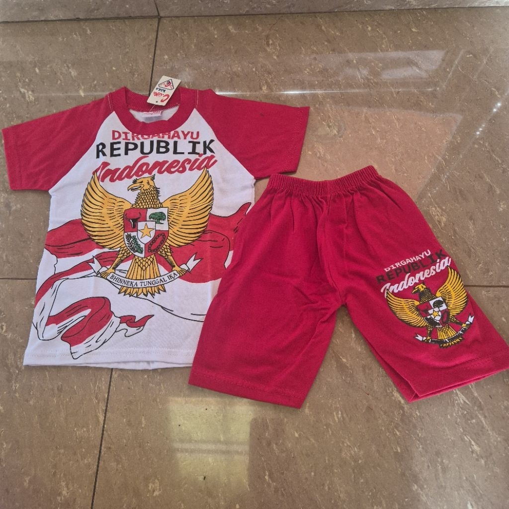 Childres Wear Setelan Kemerdekaan Indonesia Anak 2-4 Tahun HUT RI 45