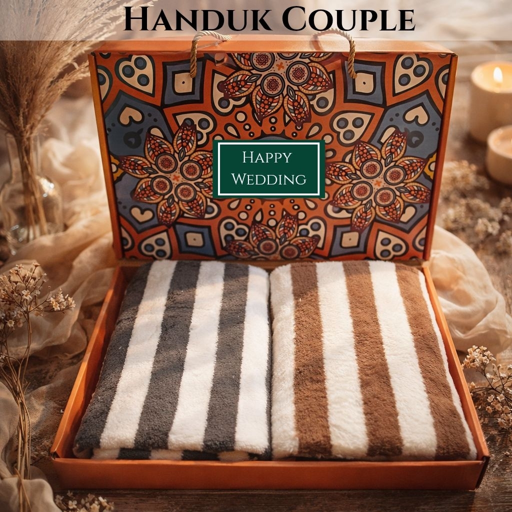 Hampers Handuk Couple Kado Pernikahan / Hampers pernikahan handuk