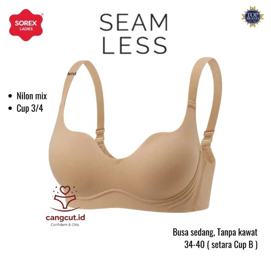 Sorex Bra Sorex Seamless Tanpa Kawat - BH Sorex Seamless Anti Nyeplak Lembut & Elastis