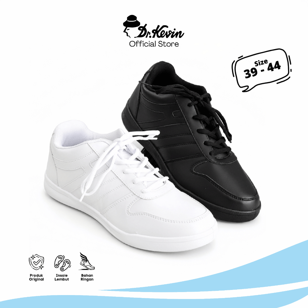 Dr. Kevin Sepatu Sekolah Pria Kets Casual Fashion Trendy Sneaker Kulit 881-017