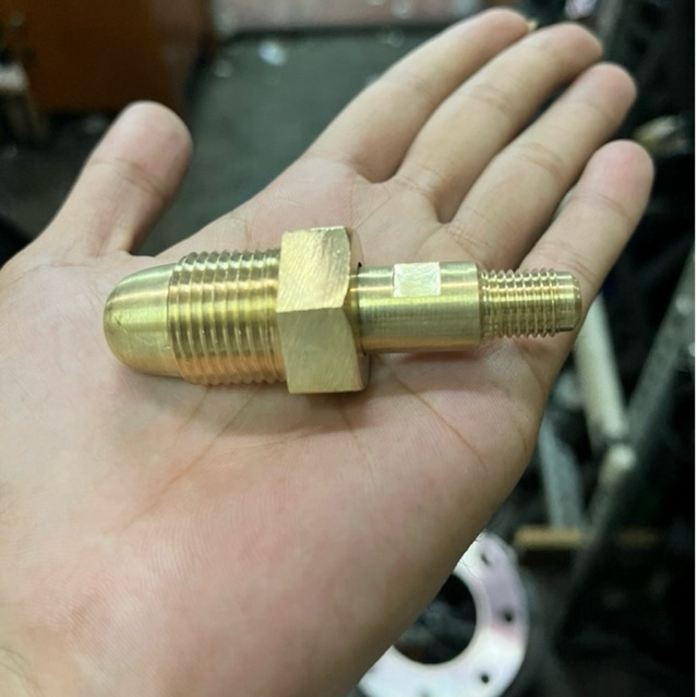 neple Nitrogen/N2 kuningan Drat 1/4"kuningan