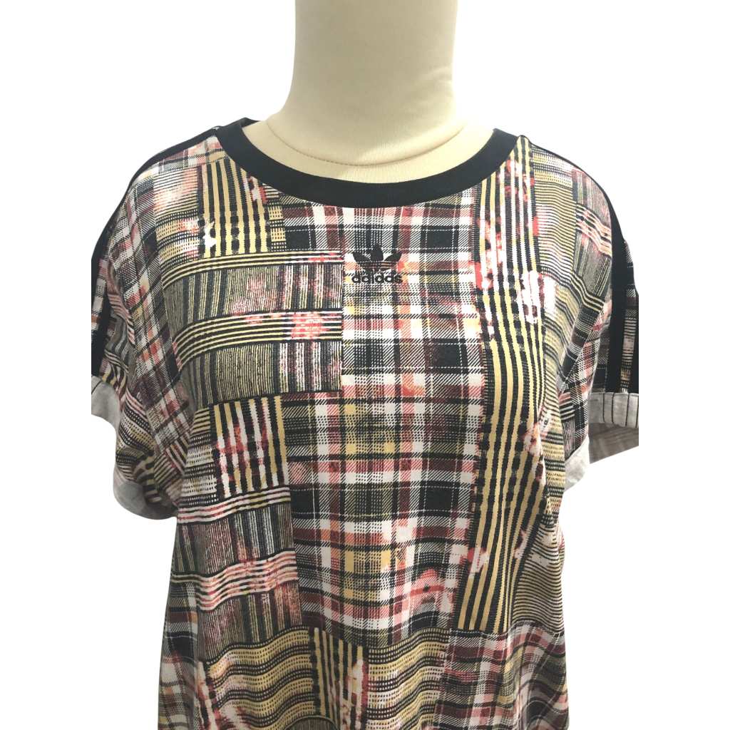 [PROMO] Atasan Sport Lengan Pendek Motif Kotak, Baju Ori, Fashion Sporty