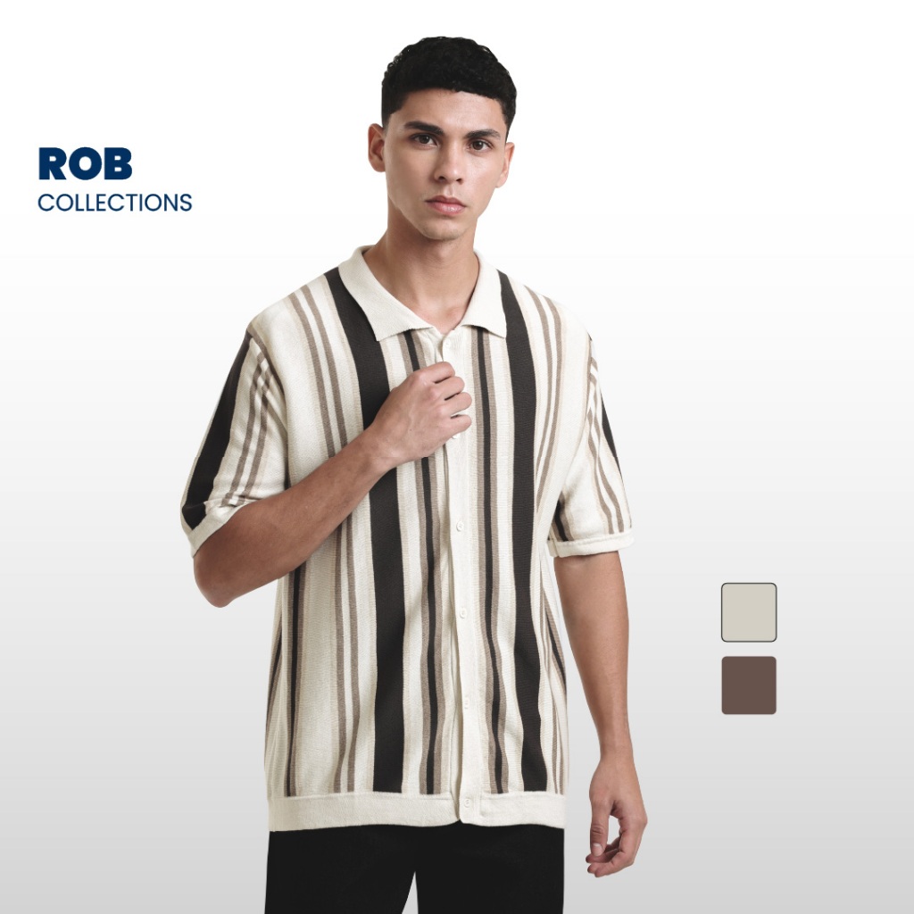 Emba Denim - Rob Kaos Polo Shirt Lengan Pendek Pria Rajut Regular Fit