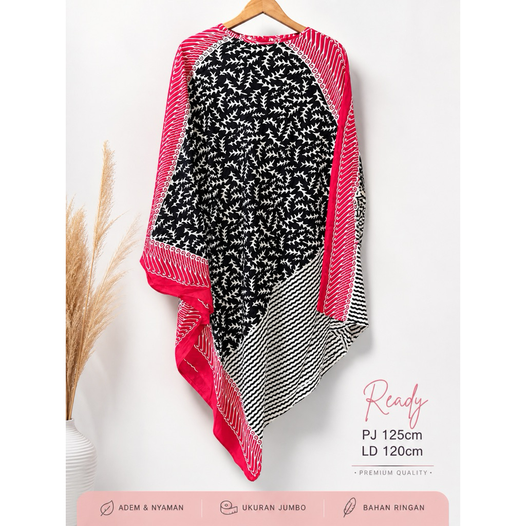 ***NEW** Baju lebaran KAFTAN ASIMETRIS PARIS BATIK ALLSIZE