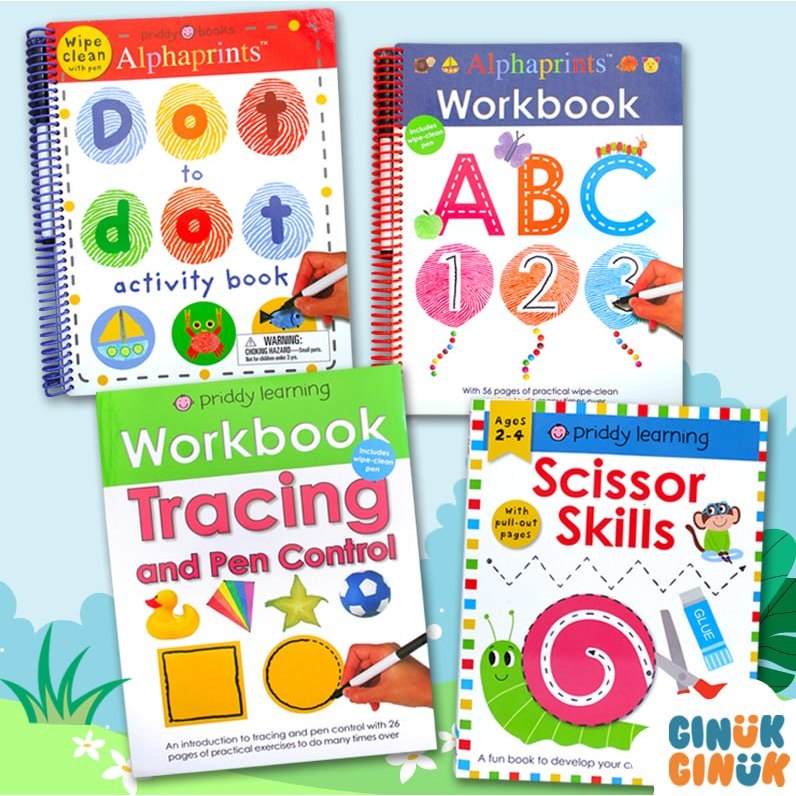 Priddy Wipe Clean Activity Learning Workbooks (ada banyak judul) [Priddy Books]