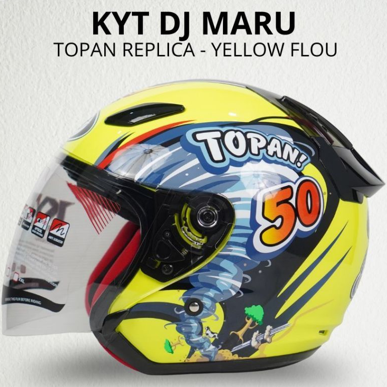 HELM HALF FACE KYT DJ MARU KYT DJMARU MOTIF TOPAN