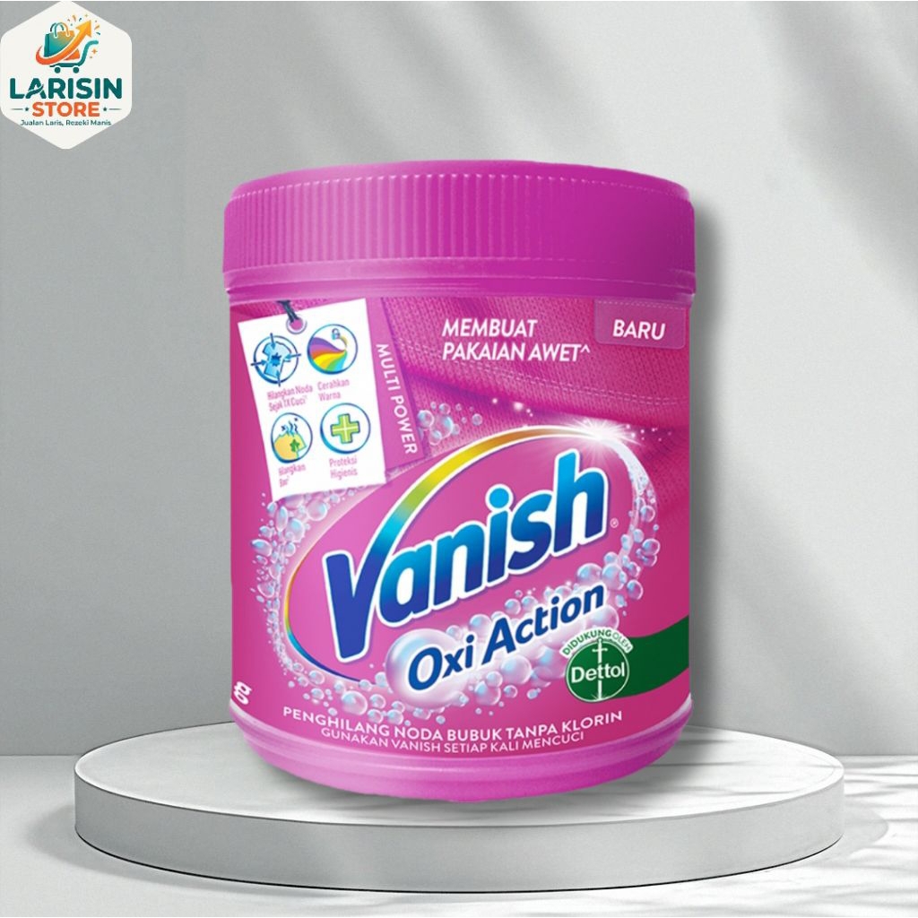 Vanish Pink Bubuk 400g - Penghilang Noda Pakaian Putih & Berwarna