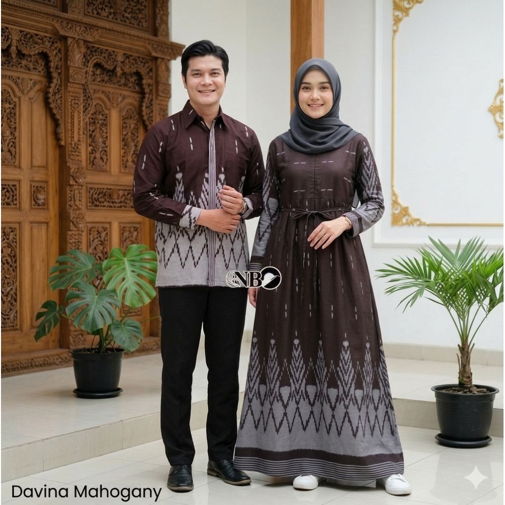 Maura Couple (COD) - Sania Ruffle Batik Couple ori Ndoro jowi DNT Garansi Termurah Shopee