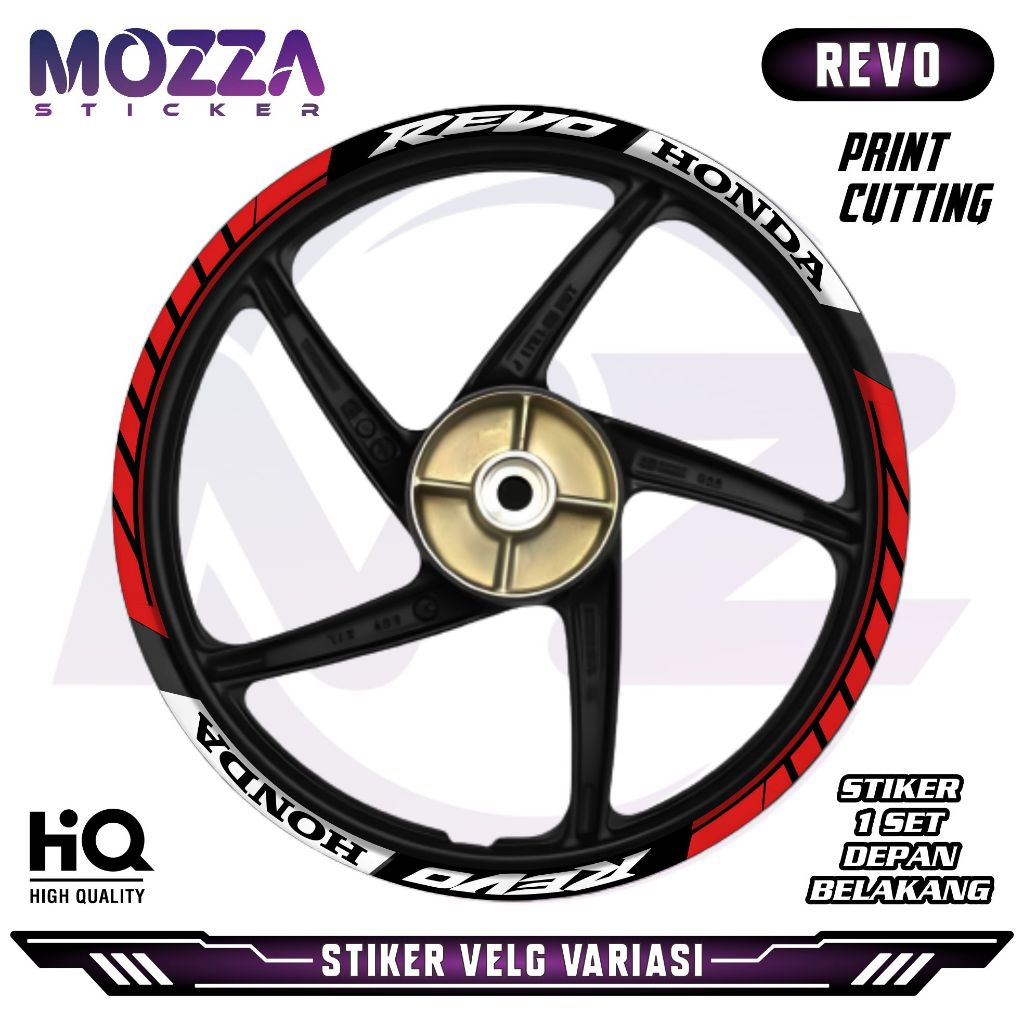 Stiker Velg Revo / Lis Velk Motor / Stiker Velg Cutting / Sticker Velk Honda Revo Variasi Keren Desa
