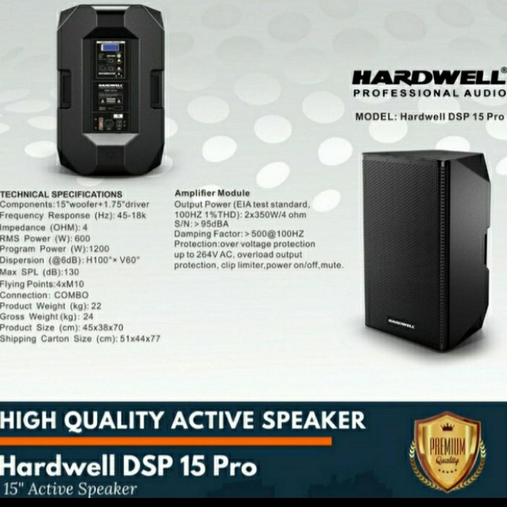 (JUAL 2 BUAH) Speaker Aktif HARDWELL DSP 15 PRO / DSP15-PRO / DSP 15PRO