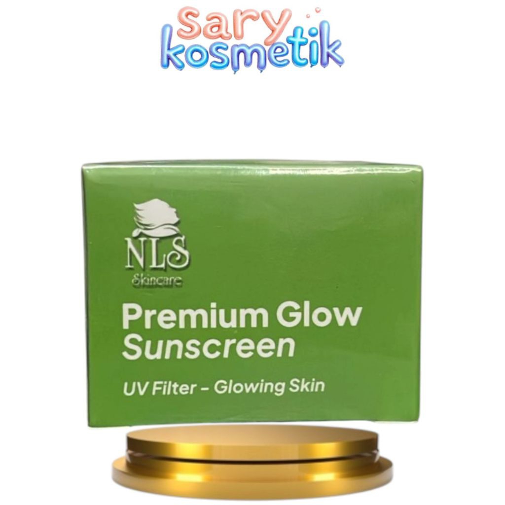 ik] [pot] NLS skincare premium glow sunscreen with uv filter + glowing skin cerah terlindungi