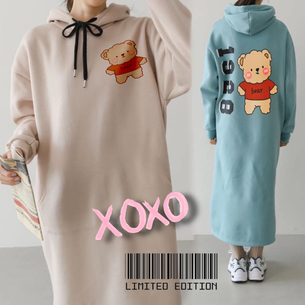 SUMBER fashion jakarta - dress OVERSIZE HOODIE JUMBO wanita GRACE GRACE - konveksi murah tanah abang
