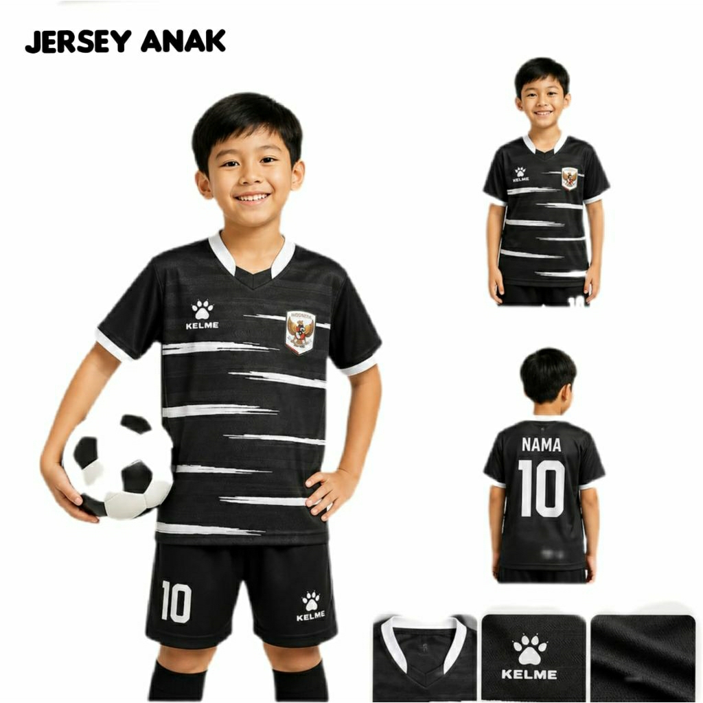 JERSEY TIMNAS ANAK FREE SABLON NAMA NOMOR PUNGGUNG,SETELAN JERSEY TIMNAS INDONESIA