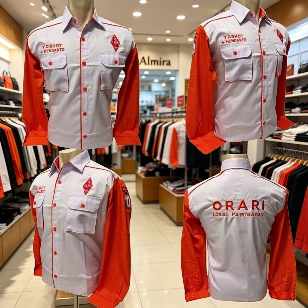 KEMEJA ORARI LENGAN PANJANG SERAGAM ORARI LENGAN PANJANG BAJU ORARI LENGAN PANJANG