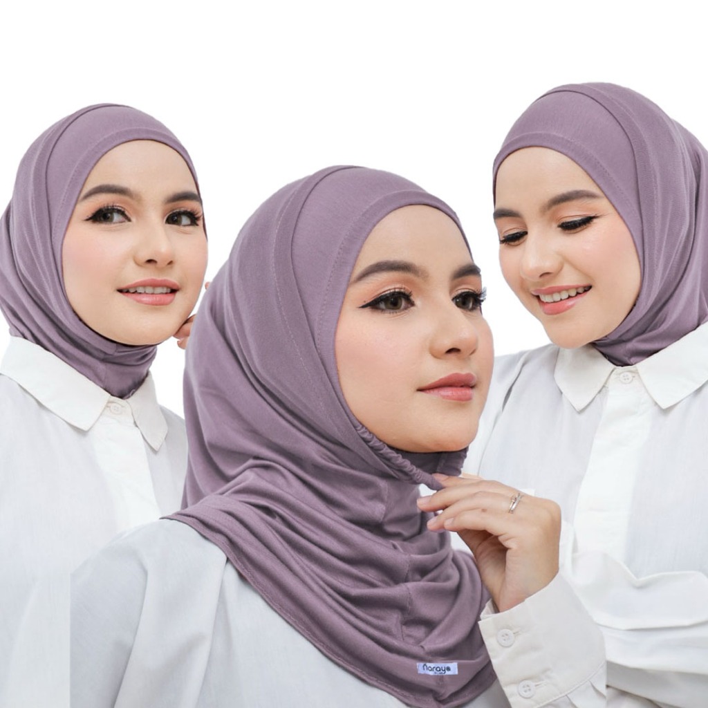 NARAYA - Bergo Instan Rayon Karet Dagu S |Hijab Padel Rayon Tencel Karet Dagu